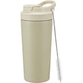 Jndvg Protected-Straw Flip-Lid Double-Wall Travel Tumbler 20 oz Sage Cream - Product view